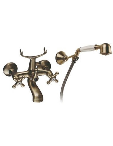 Grifo Bimando Sobime Rustic Bañera Bronce