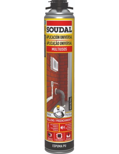 Espuma Poliuretano Pistolable Soudal 750 ml