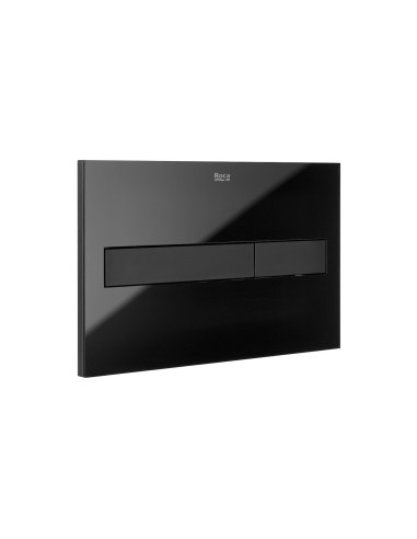 Placa Accionamiento Cisterna Pl7.A Dual Black Glass ROCA