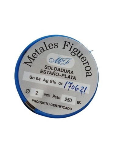 Carrete Estaño-Plata  8%  250 G. Figueroa